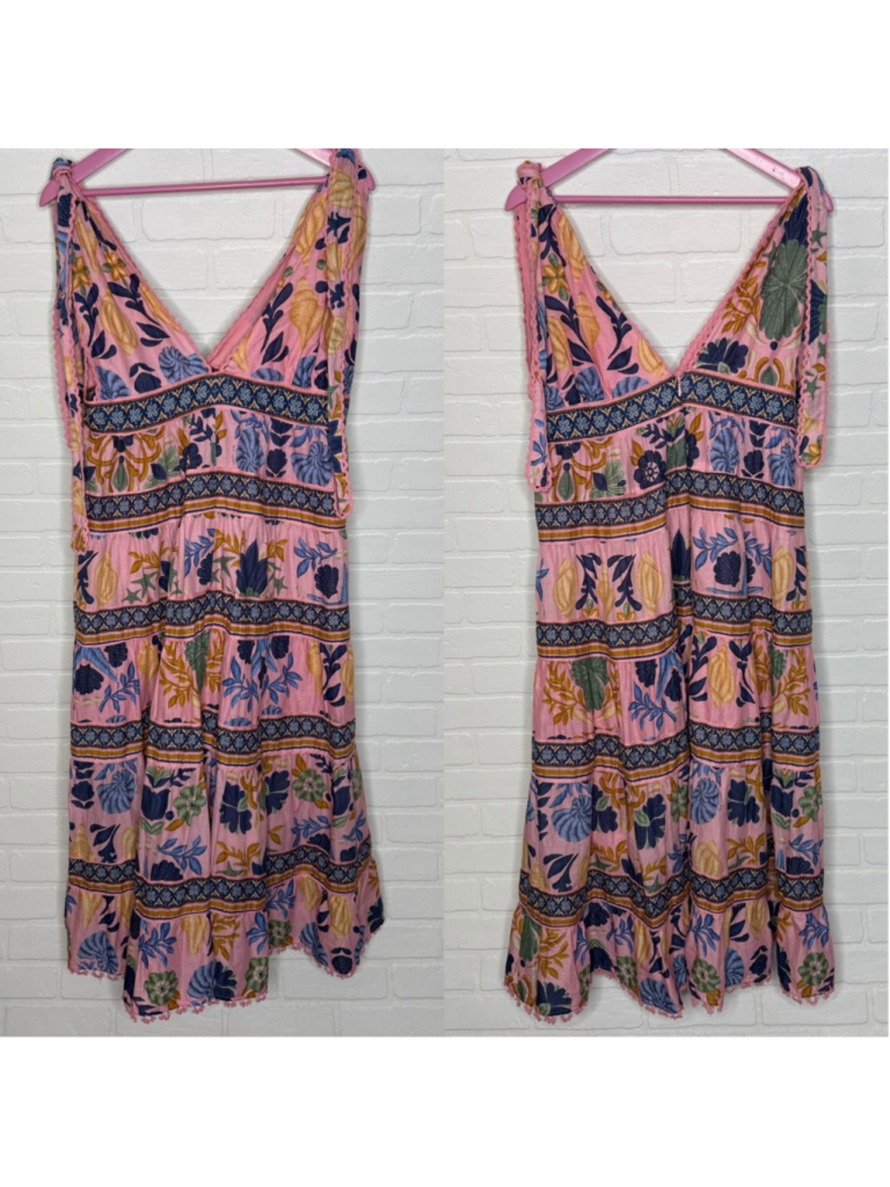 Farm Rio Seashell Tapestry Sleeveless Midi Dress sz L - Picture 4 of 9